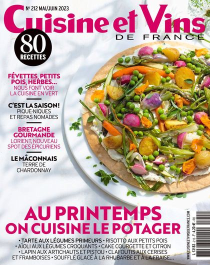 Couverture Cuisine et Vins de France n° 212 de mai 2023