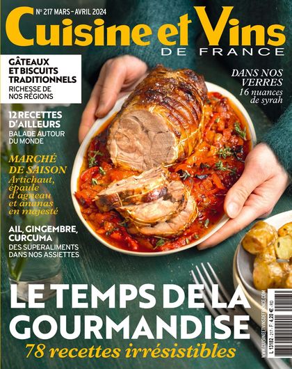 Couverture Cuisine et Vins de France n° 217 de février 2024