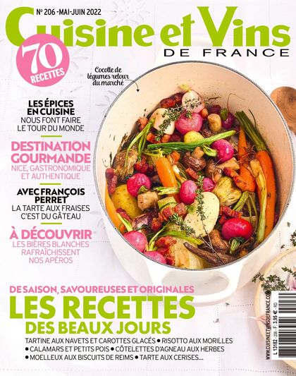 Couverture Cuisine et Vins de France n° 206 de juin 2022