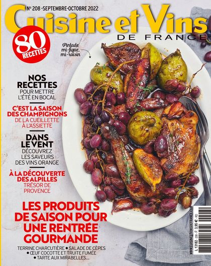 Couverture Cuisine et Vins de France n° 208 de novembre 2022